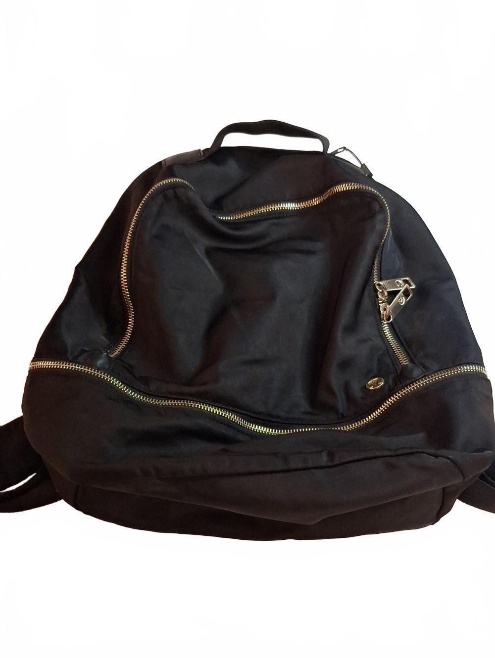 Lululemon City Adventurer Backpack Black With Gold Hardware